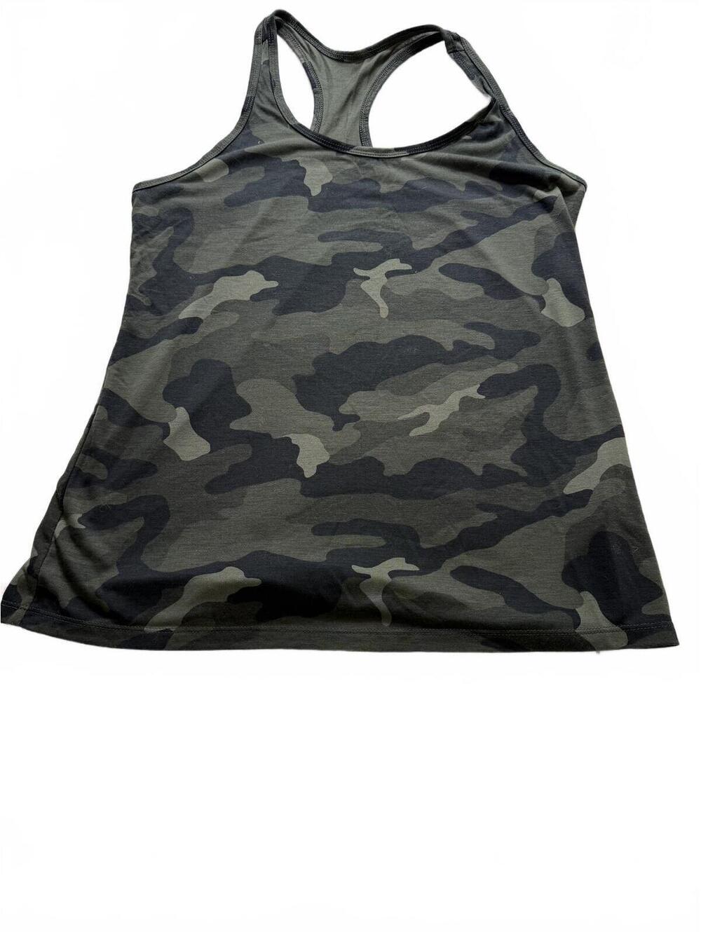 OLD‎ NAVY ACTIVE Camo Green Racer back Shirt SZ M Workout Athleisure Running